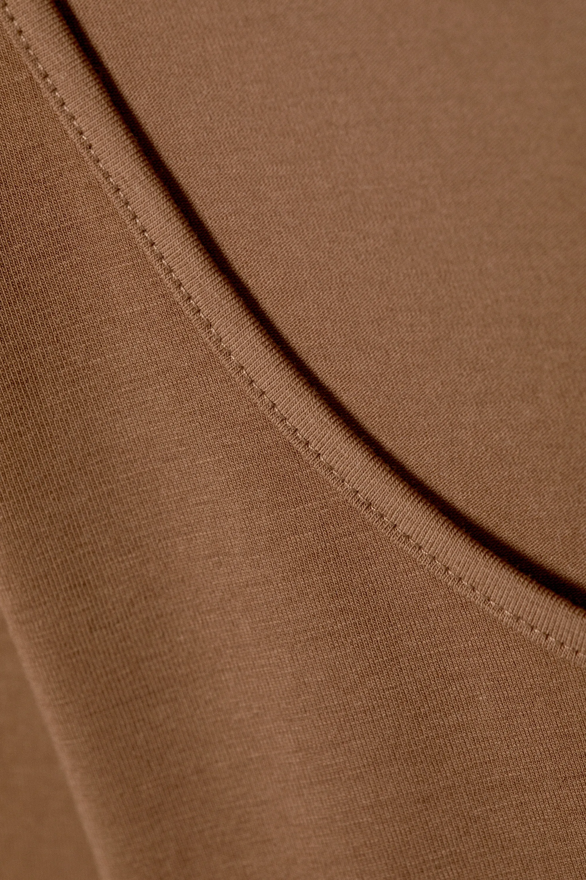 Top Slim Fit à manches longues - Marron