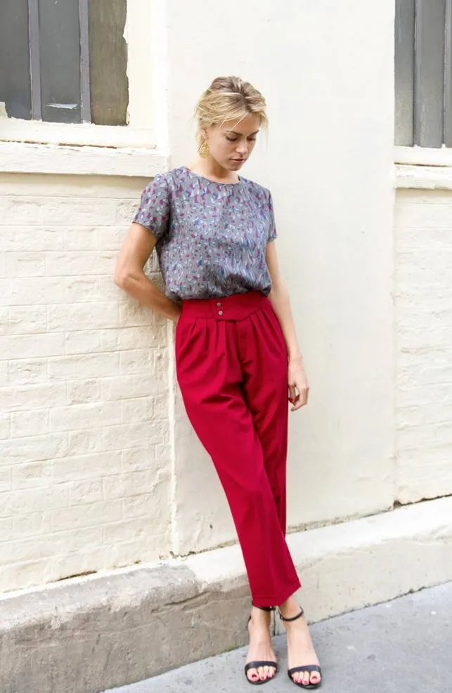Pantalon Jaffa rouge – Mamamushi Studio