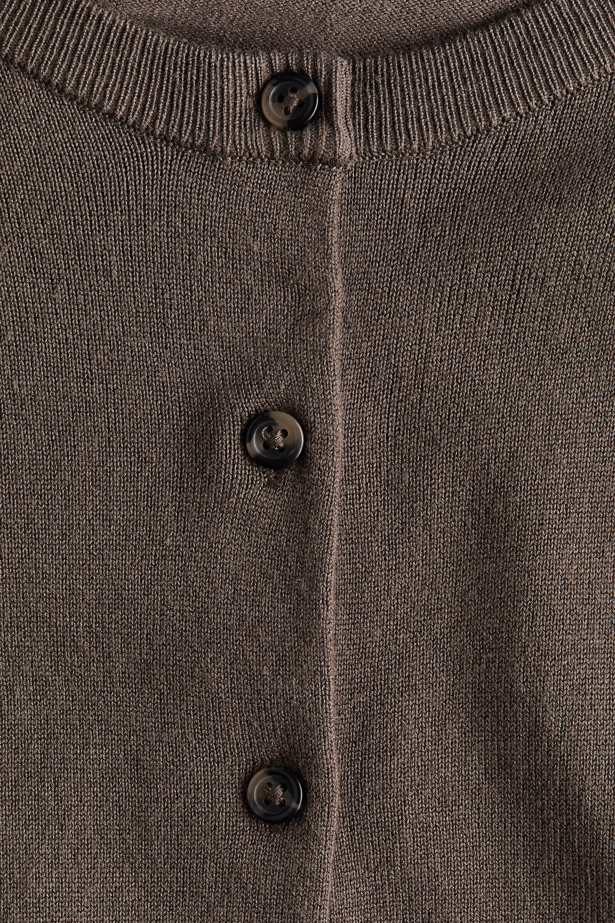 Gilet en maille fine - Taupe foncé