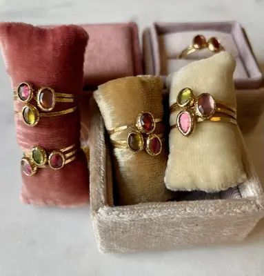 Nouveau ! ROOM SERVICE JEWELRY Bagues Rosie Tourmaline 54A — photo 3
