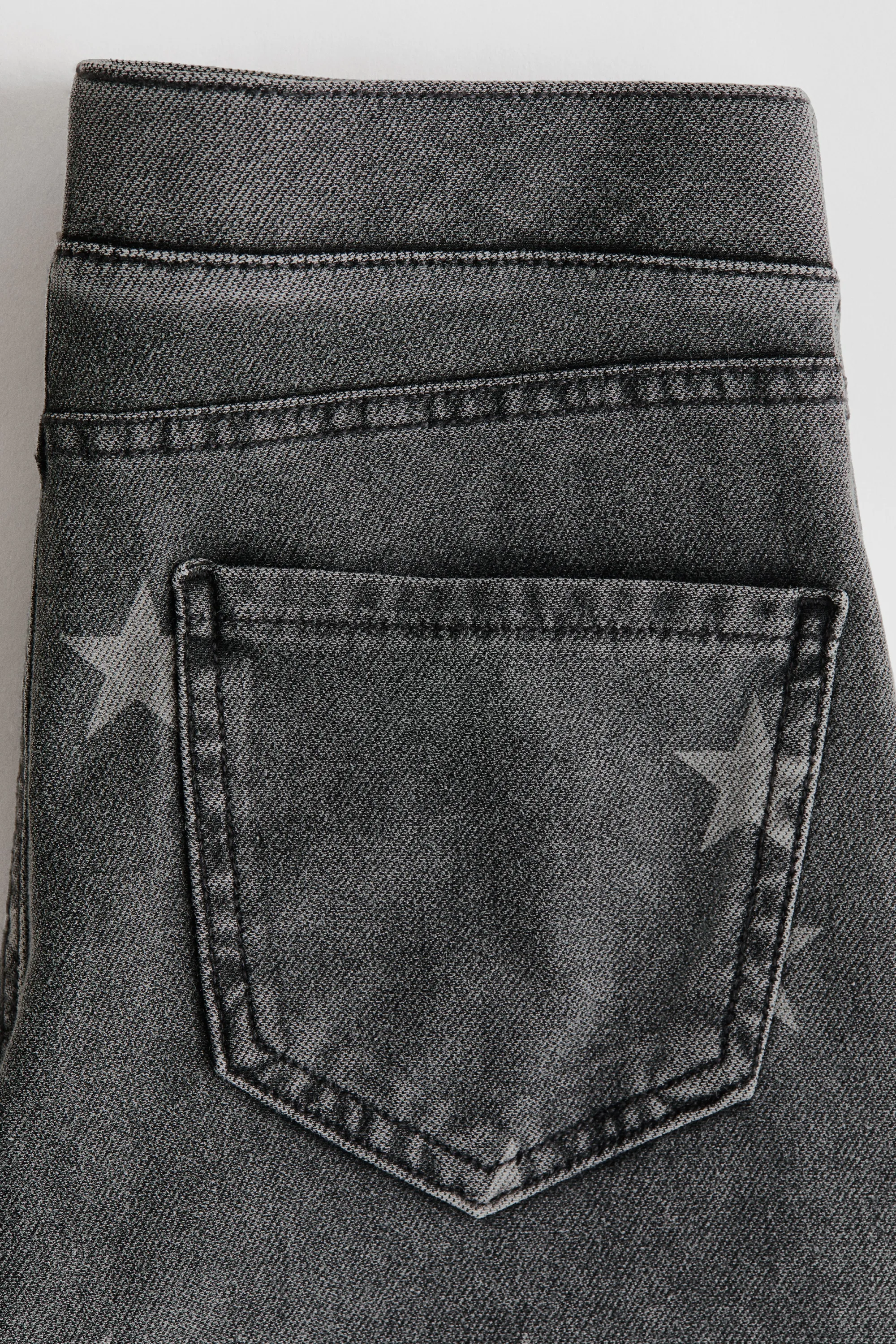 Jegging façon denim avec jambes larges - Gris denim foncé/étoiles