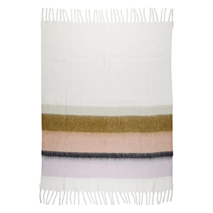 Plaid Pure Kaki et Parme