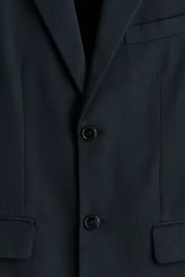 Veste Relaxed Fit en laine mélangée - Bleu marine — photo 5