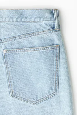 Short baggy court en denim - Bleu denim clair — photo 4