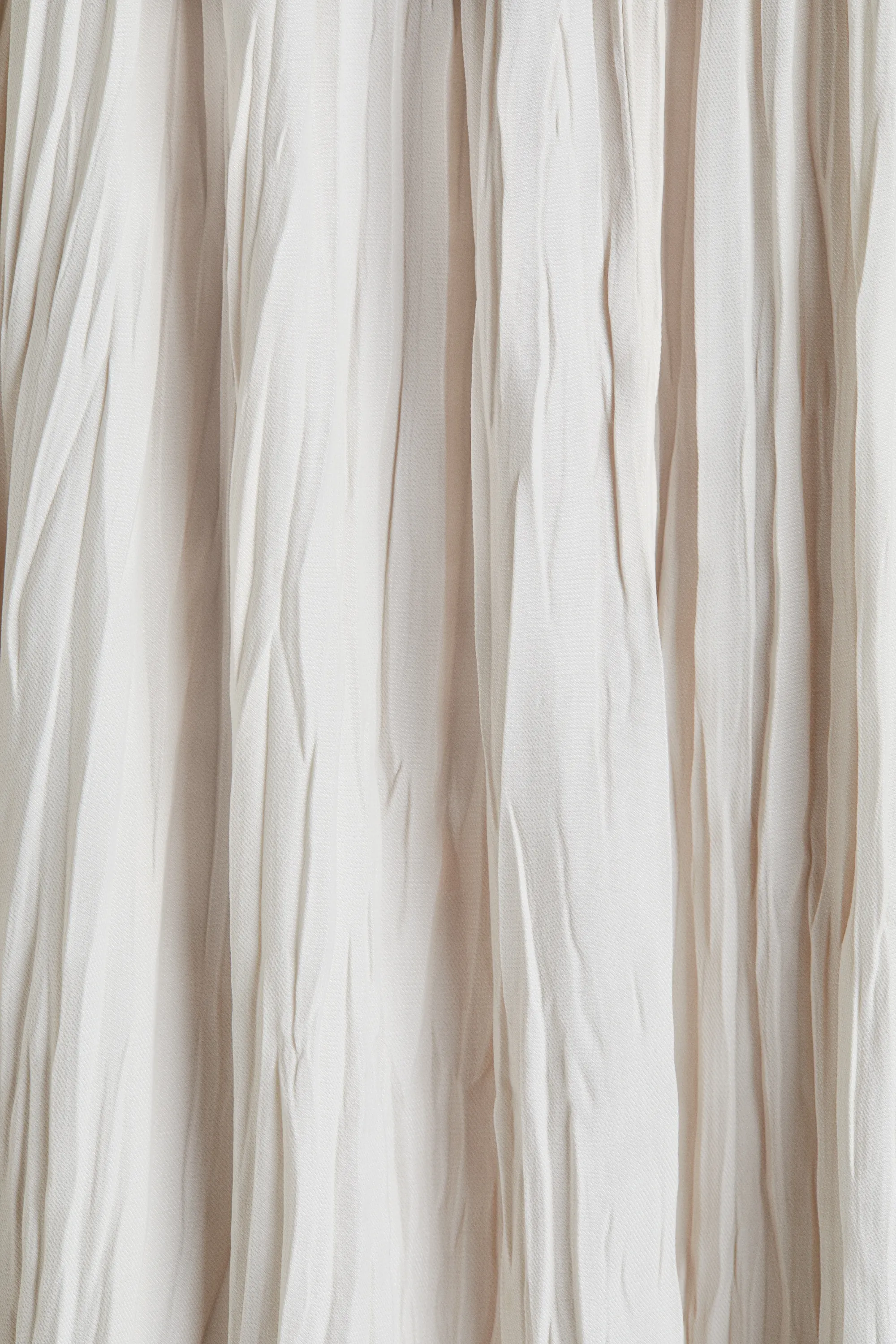 Jupe en twill froissé - Beige clair
