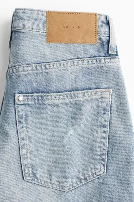 Straight High Jeans - Bleu denim clair — photo 2