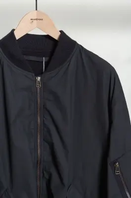 Comoli – Cotton Nylon Military Blouson E03-01032 – BLACK — photo 4
