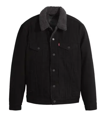 LEVIS VESTE BIG SHERPA TRUCKER DUVALL Noir — photo 4