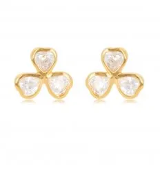 Boucles d oreille plaque or 15265