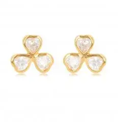 Boucles d oreille plaque or 15265
