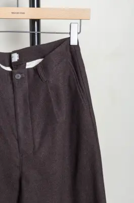 Still By Hand –  W/N wide pants PT08263OS – DARK BROWN — photo 4