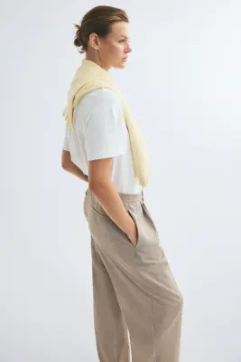 Pantalon chic à jambes barrel - Gris ancien clair — photo 2
