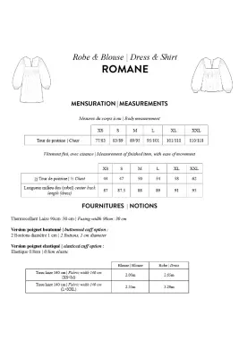 Patron pdf blouse femme ROMANE