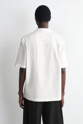 CHEMISE POPOVER EN COTON OXFORD - BLANC — photo 4