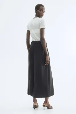 Jupe-culotte à pinces - Noir — photo 2
