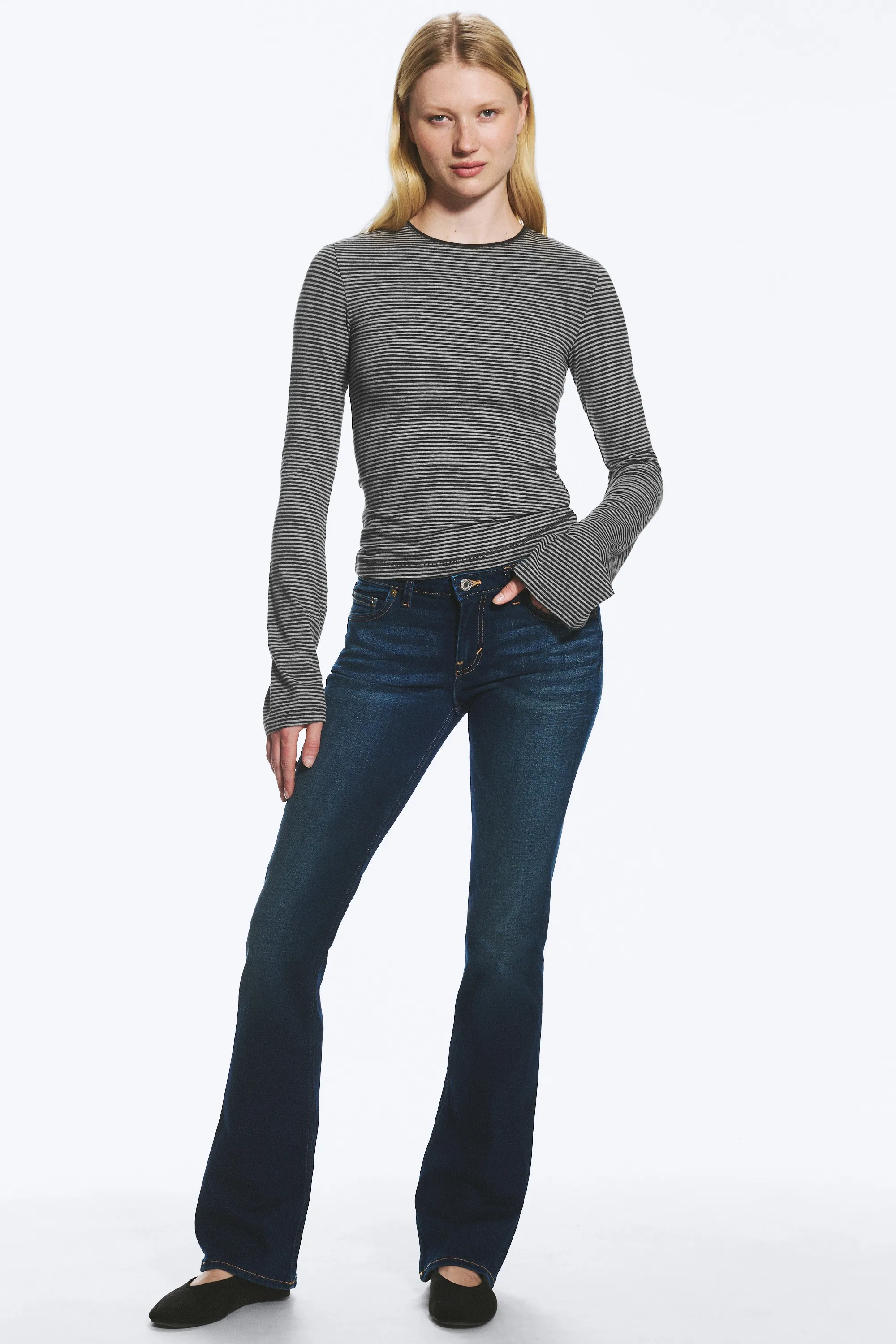 Jean bootcut skinny taille basse Luna - Storm Blue - Bleu foncé