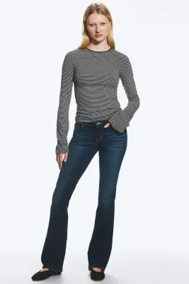 Jean bootcut skinny taille basse Luna - Storm Blue - Bleu foncé — photo 1
