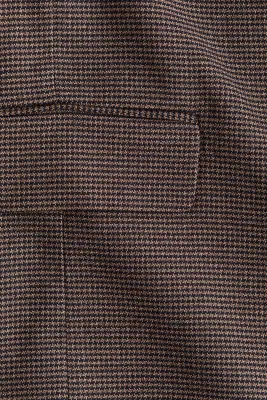 Blazer oversize - Beige/motif pied-de-poule — photo 5
