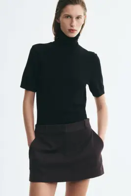 Jupe-short courte - Marron foncé — photo 2