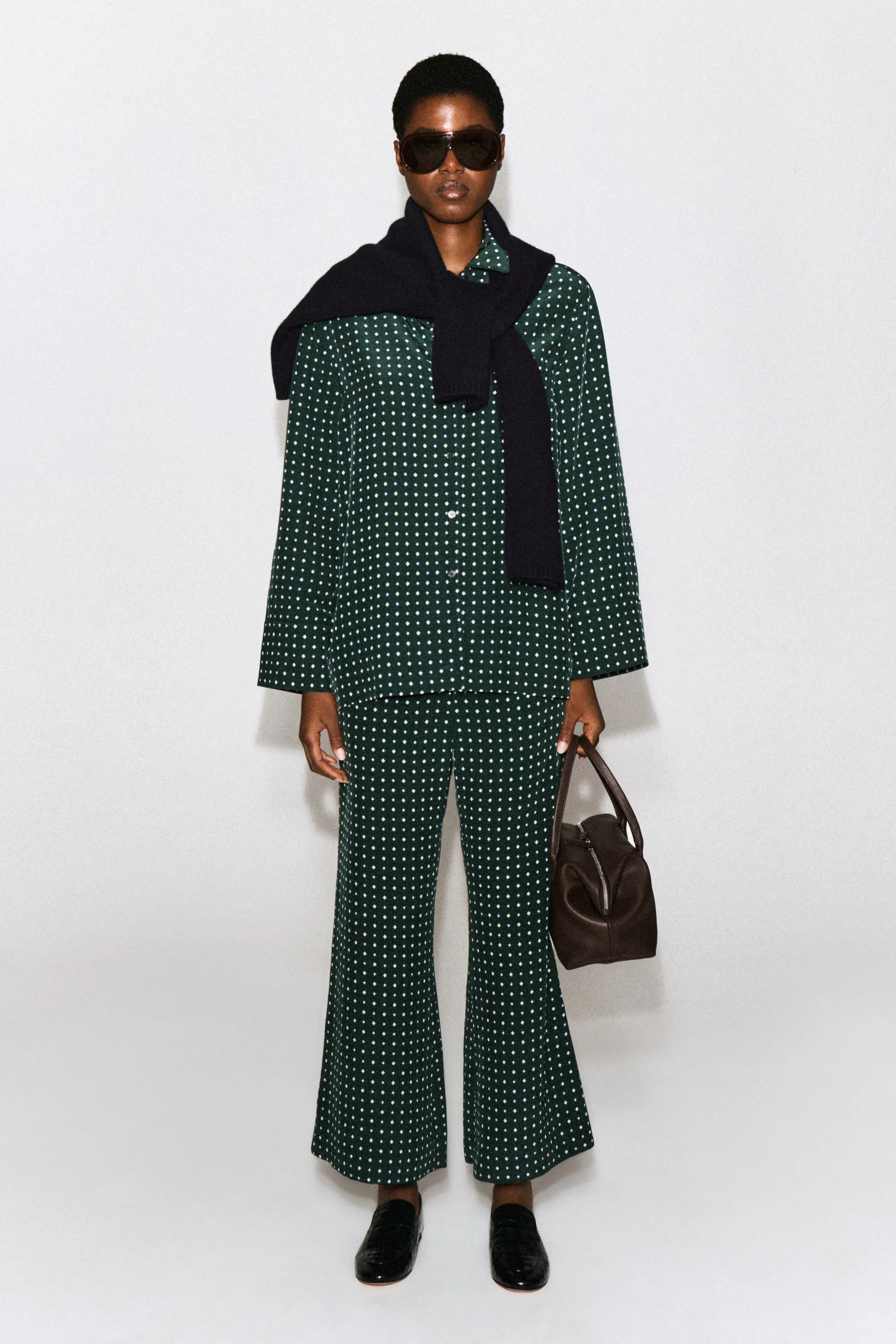 CHEMISE À IMPRIMÉ GÉOMÉTRIQUE - VERT / IMPRIMÉ