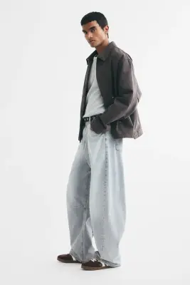 Baggy Barrel Jeans - Gris denim clair — photo 3