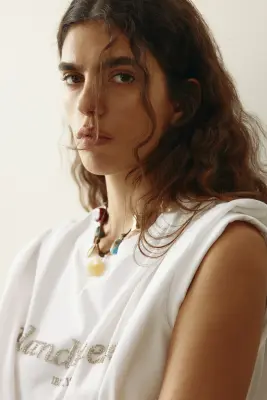 T-shirt oversize - Blanc/Island breeze — photo 1