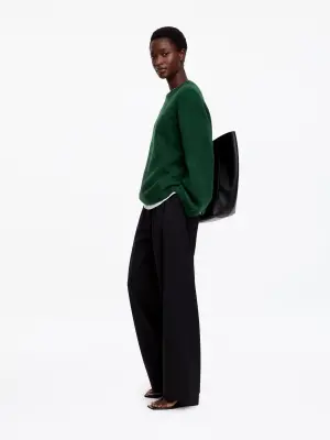 Pull en mélange de laine et d'alpaga - Vert — photo 1