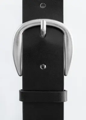 Ceinture en cuir - Noir — photo 2