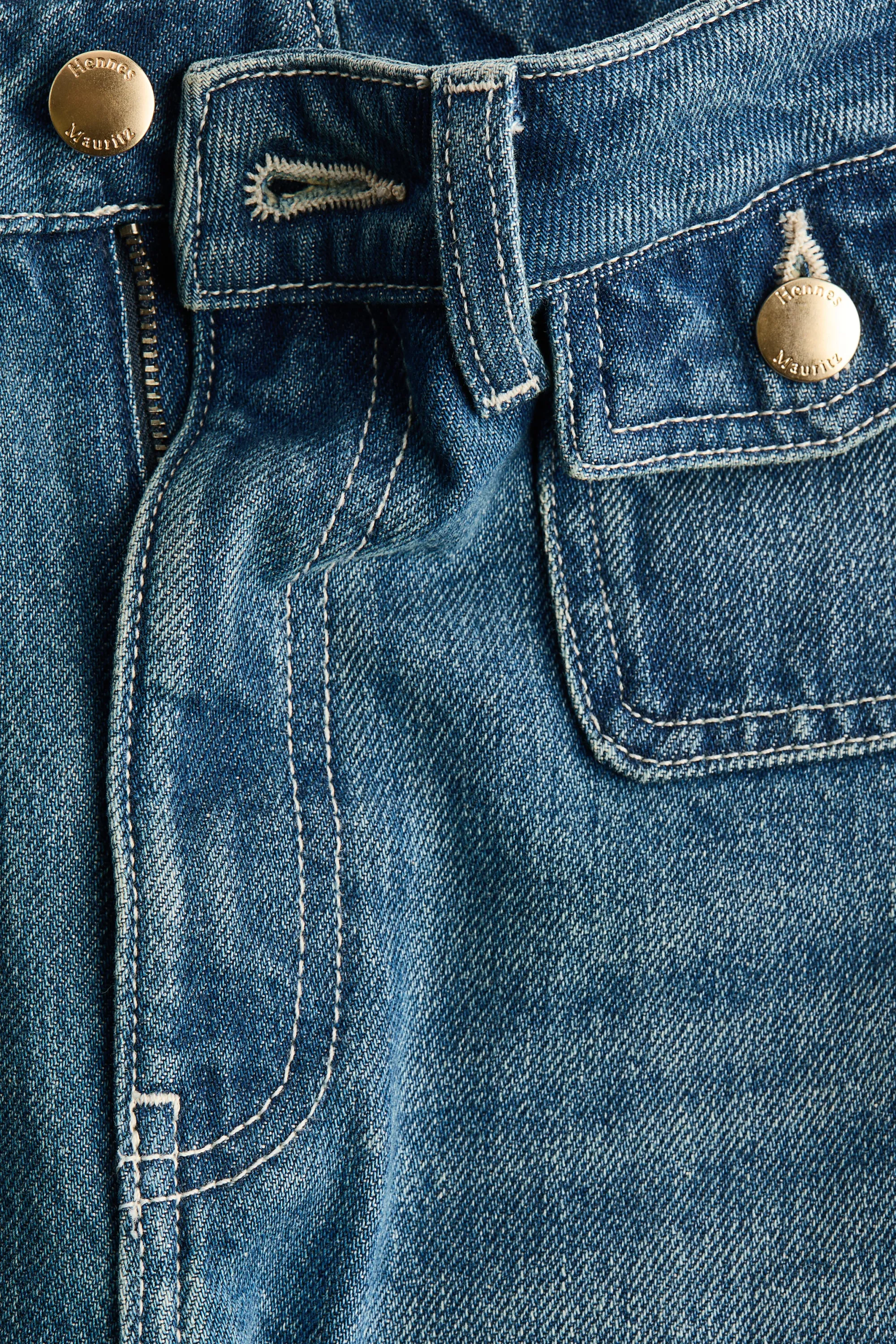 Wide High Jeans - Bleu denim