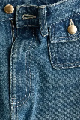 Wide High Jeans - Bleu denim — photo 1
