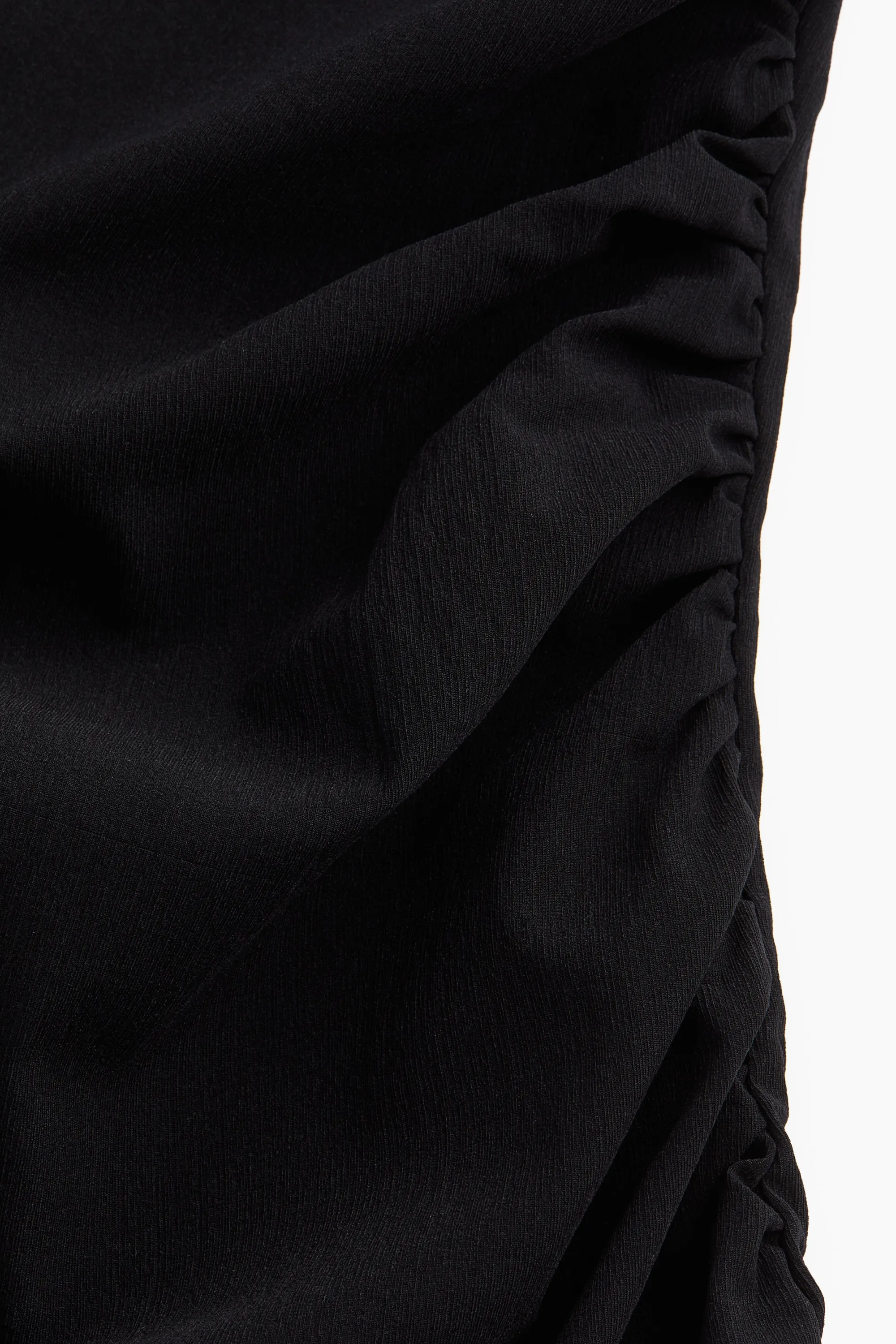 Robe moulante à effet drapé - Noir