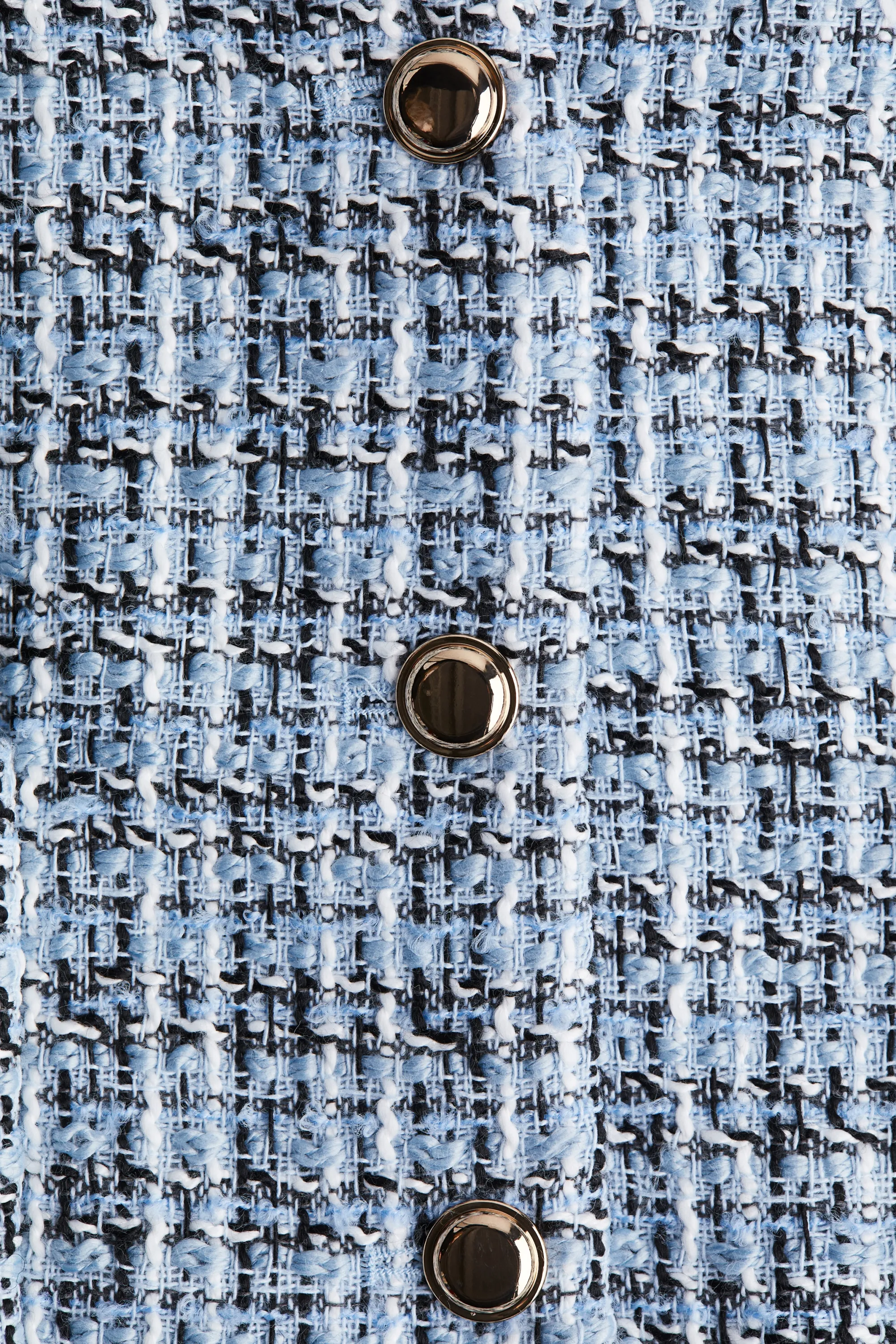 Gilet sans manches en bouclette - Bleu clair/carreaux