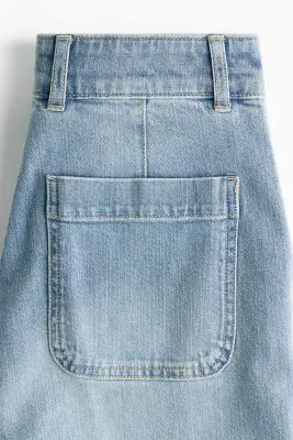 Wide High Jeans - Bleu denim clair — photo 4