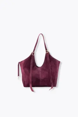 Grand sac en cuir suédé Femme — photo 3