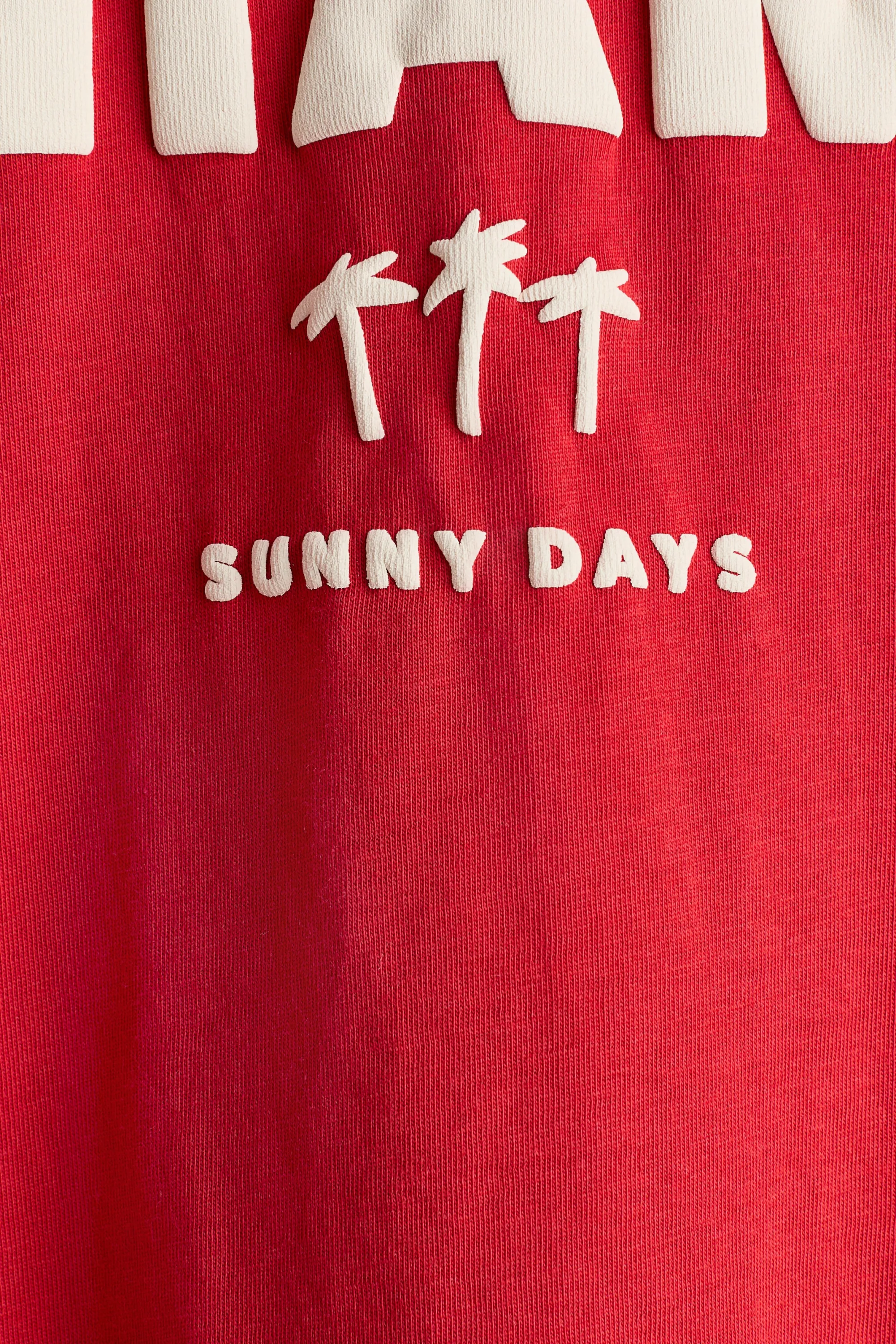 T-shirt imprimé en coton - Rouge/Miami