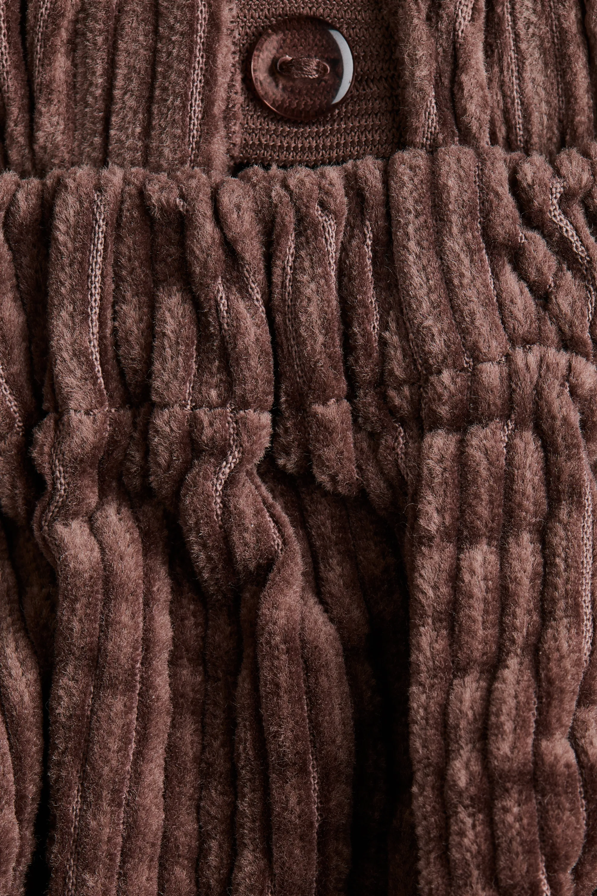 Pantalon en velours de coton côtelé - Marron
