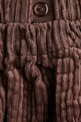 Pantalon en velours de coton côtelé - Marron — photo 1