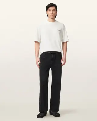 ALLSAINTS Underground Oversized Crew Neck T-Shirt Ashen White — photo 4