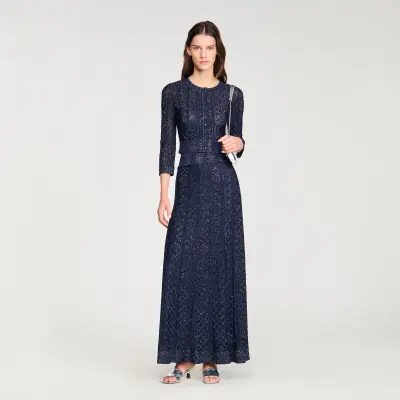 Cardigan court en maille strassée