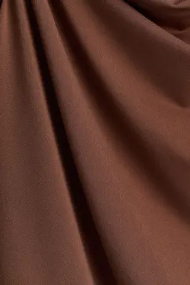 Top asymétrique à effet drapé - Marron — photo 4