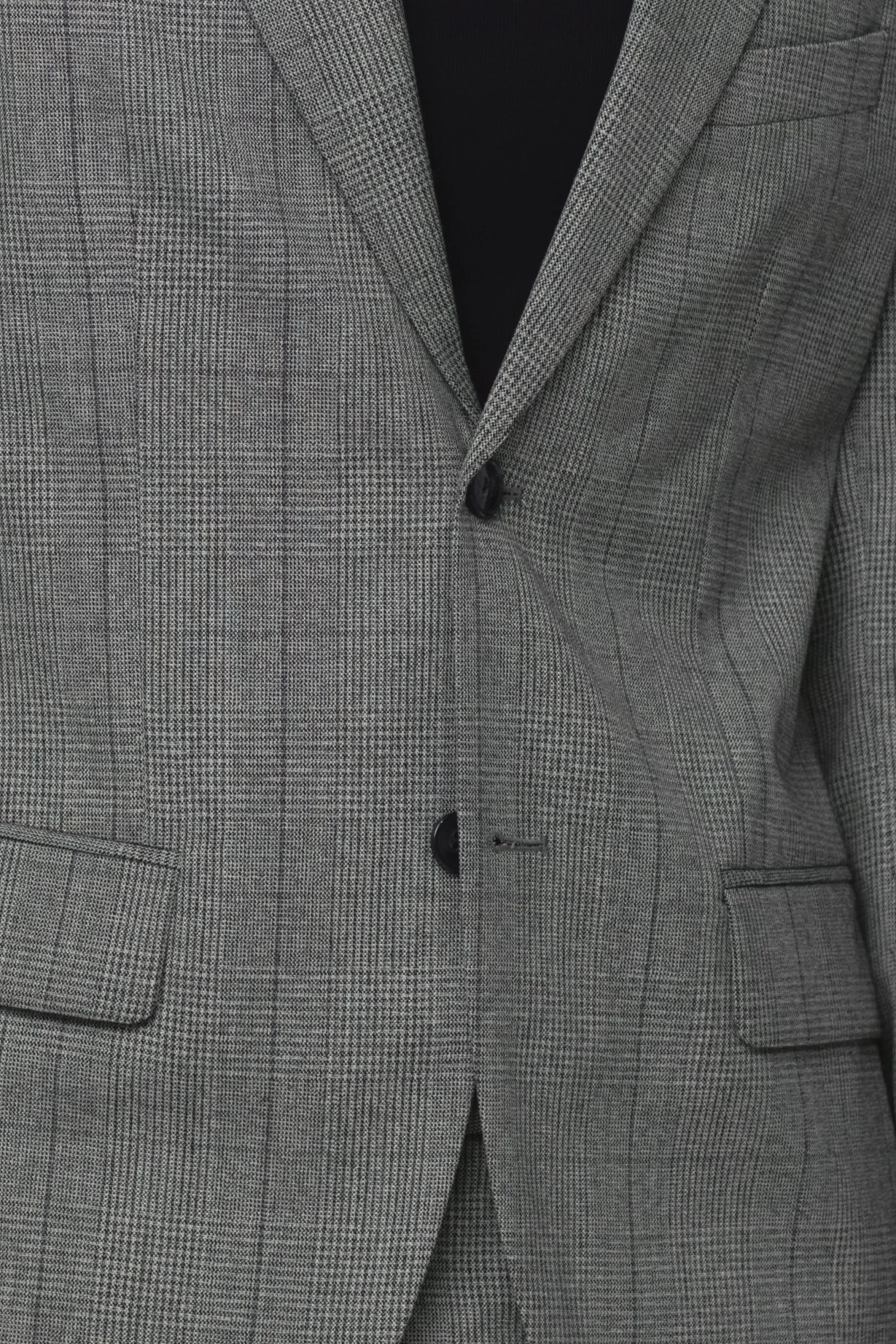 Veste Regular Fit à fermeture droite - Gris/carreaux