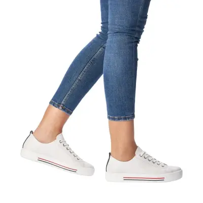 Baskets Remonte D0900-80 Blanches - Lacets Grande Pointure Femme — photo 5