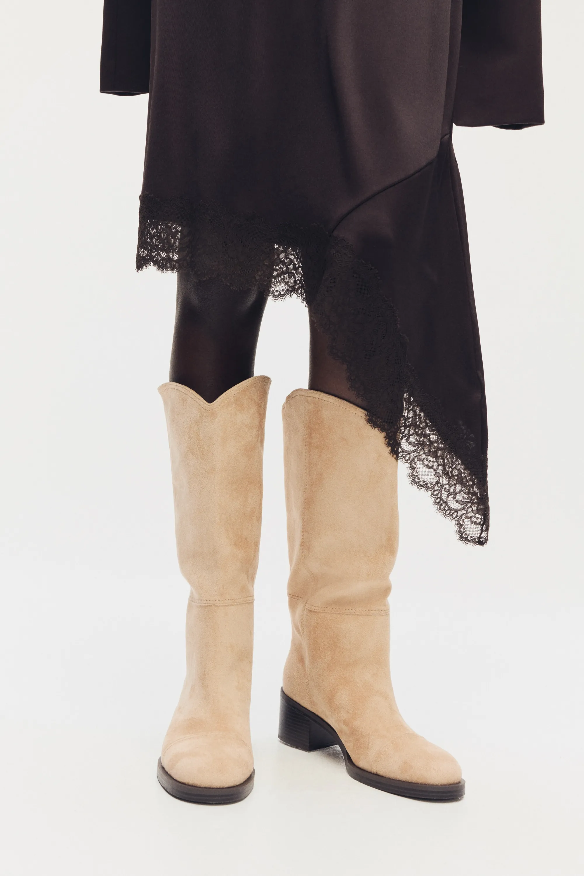Bottes de hauteur genou - Beige