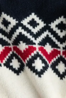 Pull en maille jacquard - Blanc/skieur — photo 2