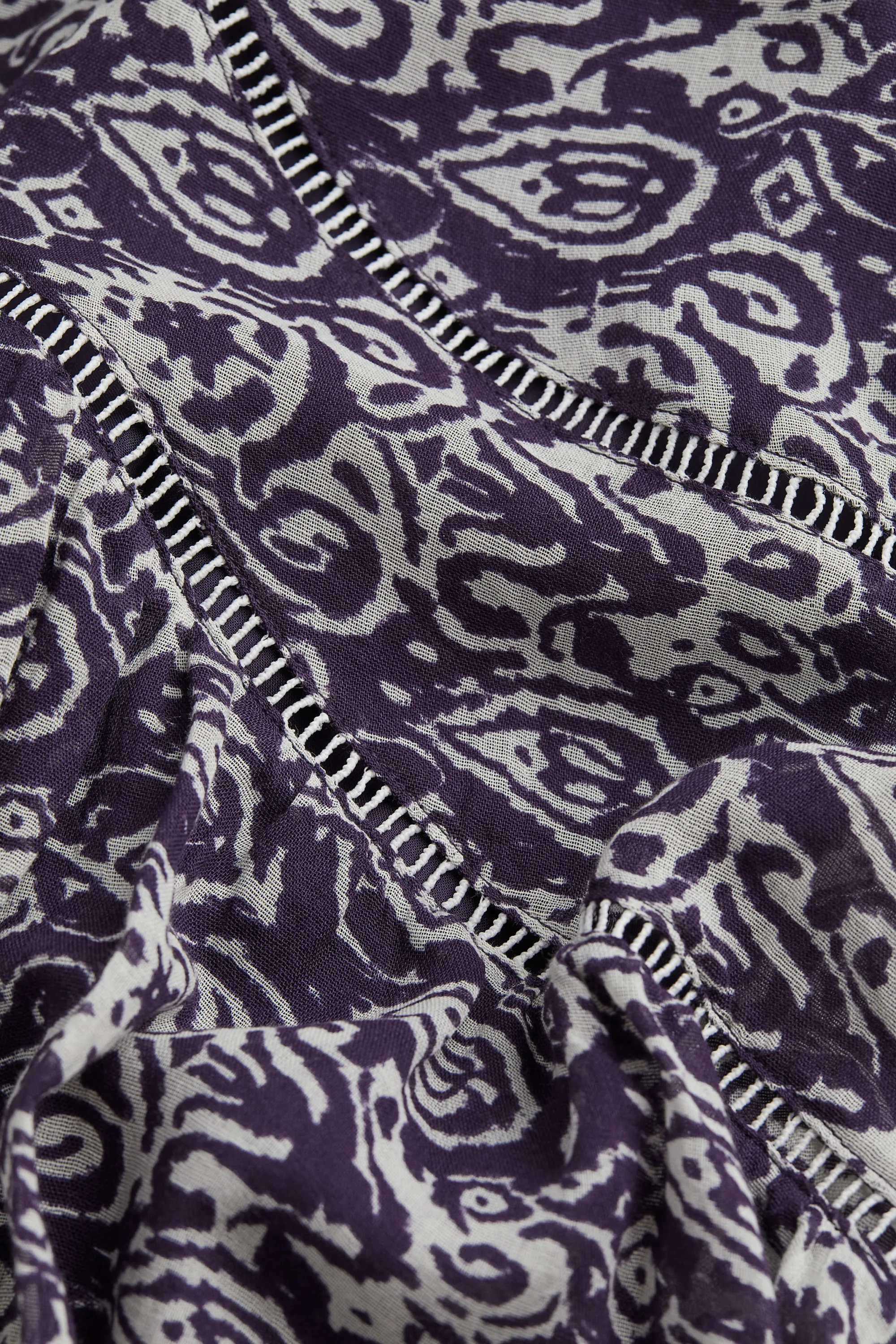 Robe sans manches avec volants - Bleu foncé/motif