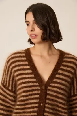 Gilet Alvaro Cognac Chiné Blush Chiné — photo 4