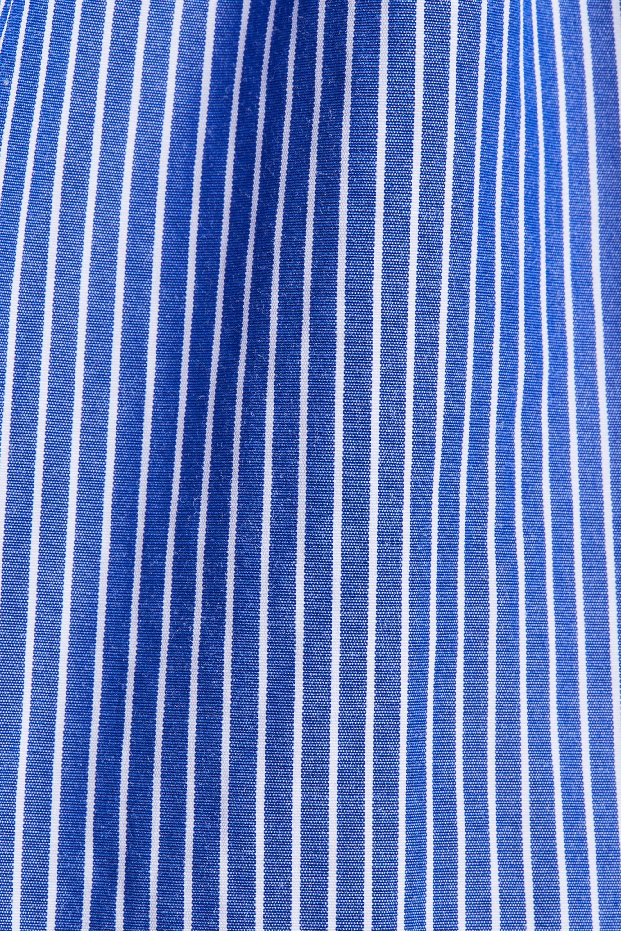 Robe chemise à taille smockée - Bleu/rayé