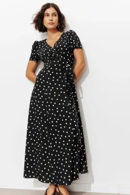 Robe longue à pois Femme — photo 2