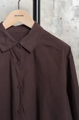 Casey Casey – NAOMI SHIRT 27FC474 – DARK BROWN — photo 4