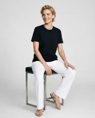 T-shirt en coton organique et soie — photo 2